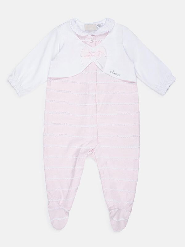 Front Opening Babysuit With Mock Cardigan image number 0